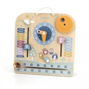 Polarb Wooden Montessori calendar and clock