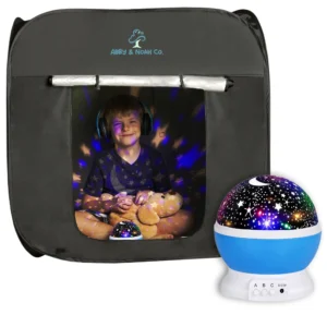 Therapy designed sensory black out tent